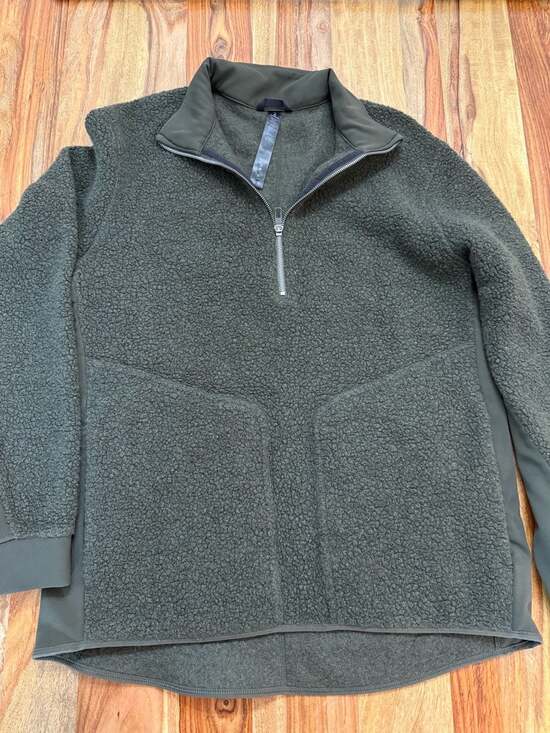 Lululemon Other - Lululemon Sherpa Fleece Half-Zip Pullover Olive Green Size XL